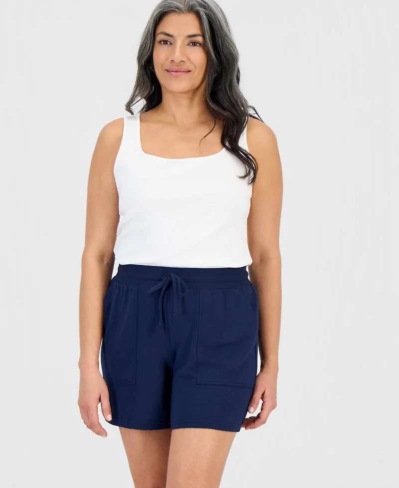 Style & Co Petite Lux French Terry Knit Pull-On Shorts, Macy's Exclusive