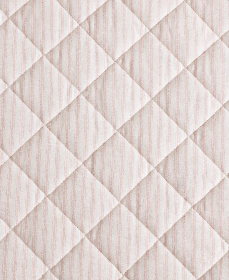 Laura Ashley Tessa's Ticking Stripe Reversible -Pc. Quilt Set