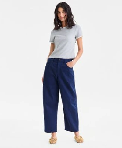 On 34th Womens High Rise Twill Barrel Leg Pants Macys Exclusive