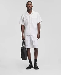 Mode of One Men's Linen & Cotton Relaxed Utility Shirt, Macy's Exclusive