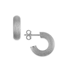 Macy's Diamond Cut Sparkle Hoop Earrings 10k Gold