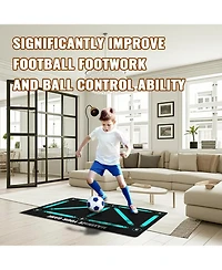peneyon Football Footstep Agility Training Mat - Non-Slip, Silent Equipment for All Ages & Levels to Improve Speed, Strength & Coordination