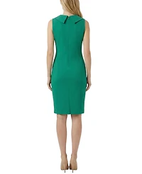 Ny Collection Women's Sleeveless Shawl Collar Dress