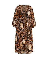 City Chic Women's Freya Placement Maxi Dress