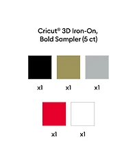 Cricut 3D Iron-On, Bold Sampler 12 in x 12 in (5 ct)