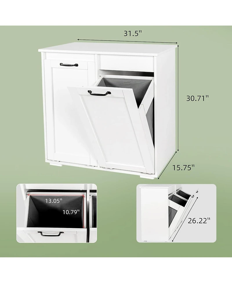 Rainsken Laundry Hamper Cabinet