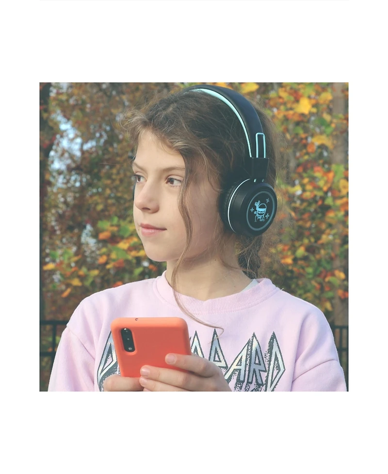 Mee audio KidJamz KJ55BT (2 Pack) Bluetooth Wireless Headphones for Kids w/ Led Lights