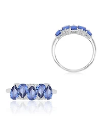 Macy's Tanzanite Cubic Zirconia Ring in Rhodium Over Sterling Silver