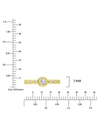 Macy's Cubic Zirconia Beaded Ring in 14k Yellow Gold Over Sterling Silver