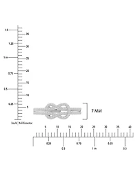 Macy's Infinity Knot Cubic Zirconia Ring in Rhodium Over Sterling Silver