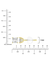Macy's White Swarovski Zirconia Solitaire Earrings in 14k Yellow Gold