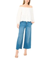Vince Camuto Women's Off-The-Shoulder Button Blouse