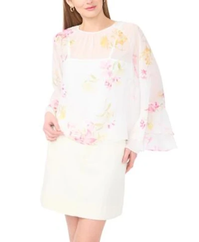 Vince Camuto Womens Crewneck Blouse