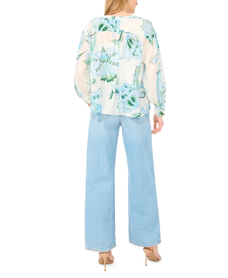 Vince Camuto Women's Long-Sleeve Oversized Tie-Front Top