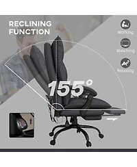 Vinsetto Microfiber Office Chair with Massage, Heat, Footrest