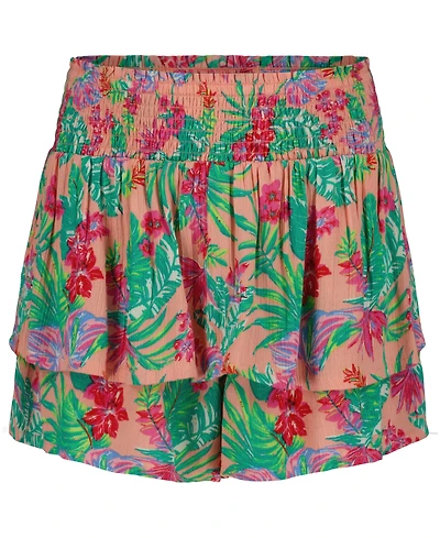 Roxy Girls' 7-16 Elastic Waistband Tiered Mini Skort