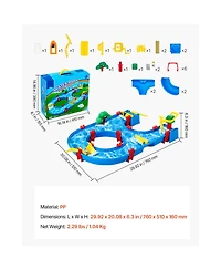 Slickblue Kids Waterway Playset with 39 Accessories for Outdoor Fun