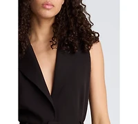 Kenneth Cole Women's Notched Lapel Belted Dress