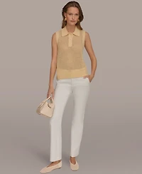 Donna Karan Weekend Women's Sleeveless Polo Sweater