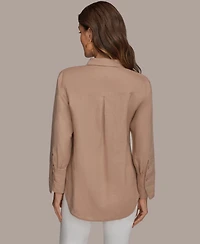 Donna Karan Weekend Women's Button-Down Linen Shirt