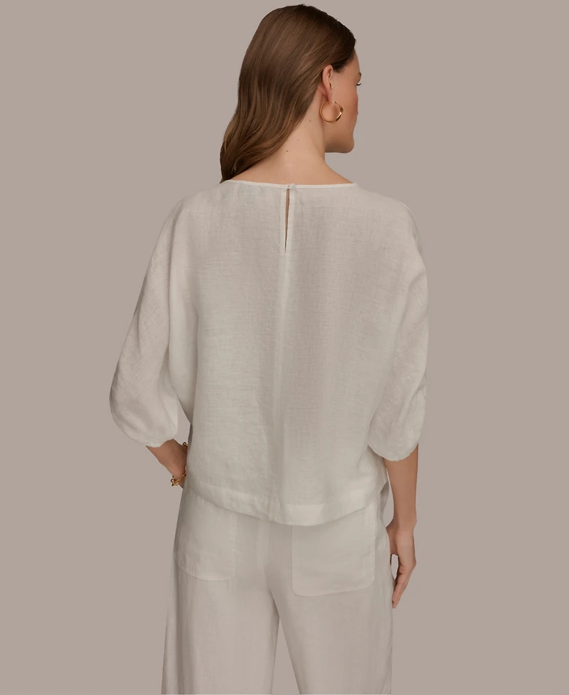 Donna Karan Weekend Women's Crewneck Dolman-Sleeves Blouse