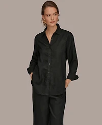 Donna Karan Weekend Women's Button-Down Linen Shirt