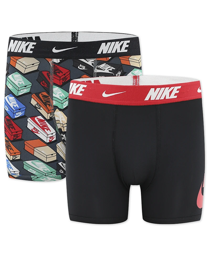 Nike Boys' 8-20 Printed Boxer Briefs, 2-Pack