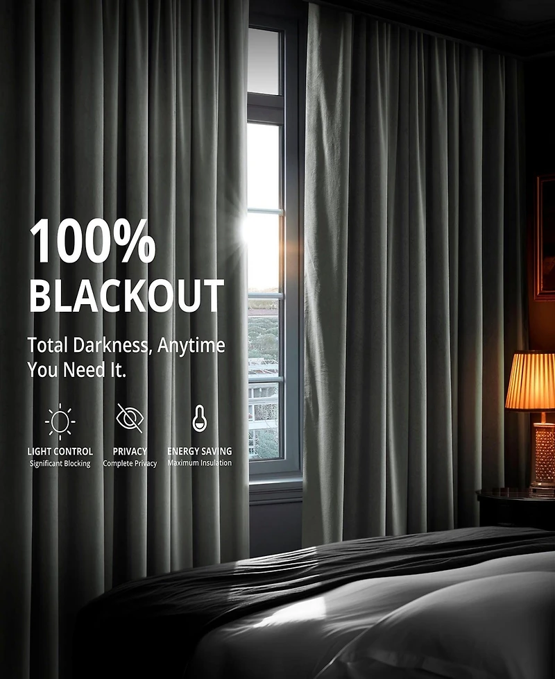 Half Price Drapes French Pleat Signature Velvet Blackout Curtain