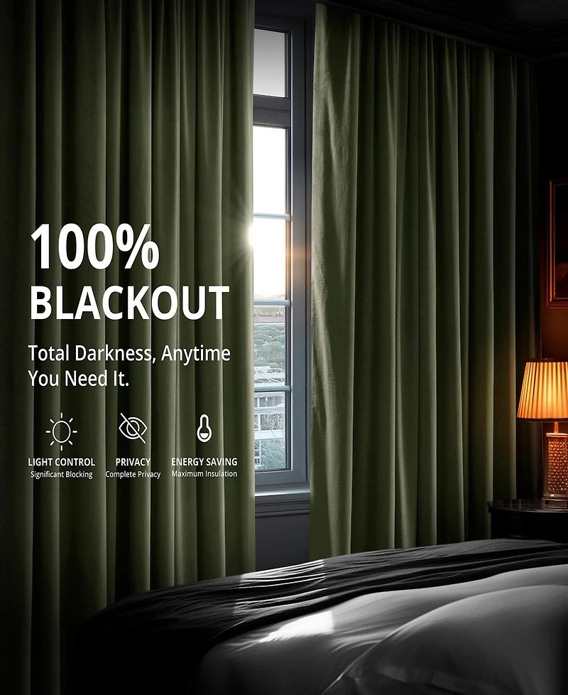 Half Price Drapes French Pleat Signature Velvet Blackout Curtain