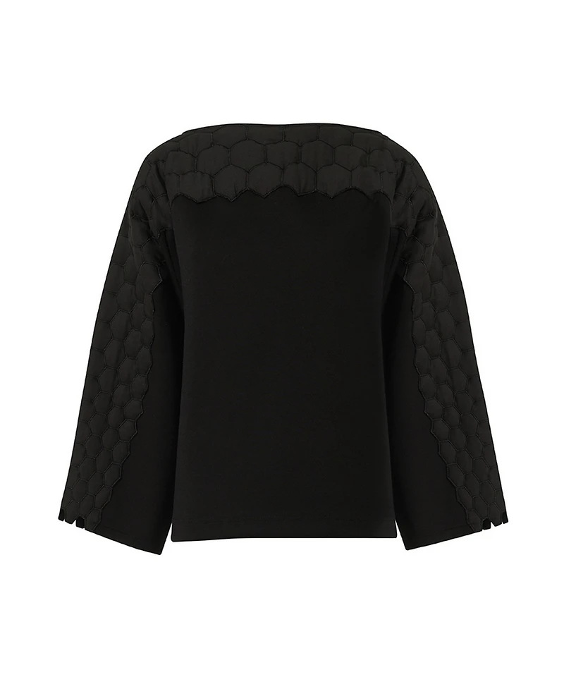 Leem Women's Quilted Embroidered Top