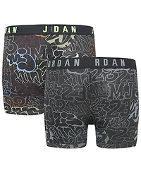 Jordan Boys' 8-18 Printed Boxer Briefs, 2-Pack
