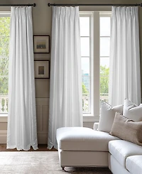 Half Price Drapes French Pleat Faux Silk Taffeta Blackout Curtain