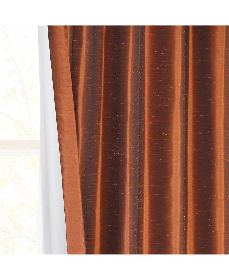Half Price Drapes French Pleat Vintage Textured Faux Dupioni Silk Blackout Curtain