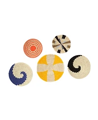 Wicker Village Sabai Grass Wall Basket Decor | Boho Hanging Wall Art