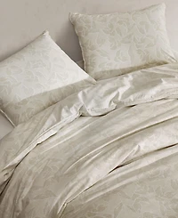 Calvin Klein Leaves Washed Percale 3-Pc. Comforter Set, King