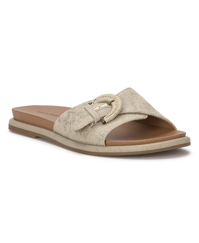 Lucky Brand Women's Suszie Buckle Slide Flat Sandals
