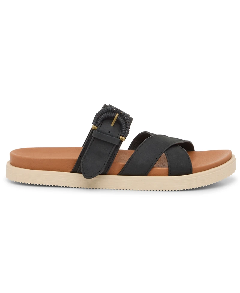 Lucky Brand Women's Morissa Buckle Footbed Flat Sandals