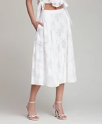 Avec Les Filles Women's Side Zippered Maxi Skirt