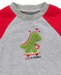 Baby Essentials Love-a-Saurus Bodysuit, 4-Piece Set