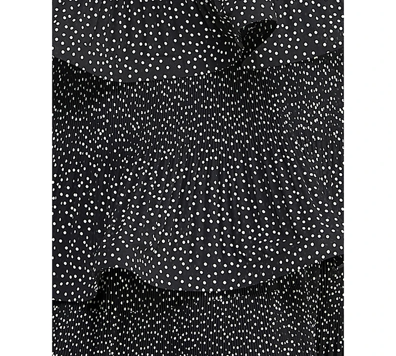 Seni & Cade Junior's Polka Dot Layered Ruffle Midi Dress