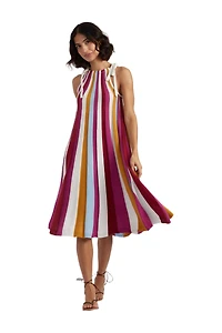 Chinti & Parker Women's Cotton Rainbow Swing Dress