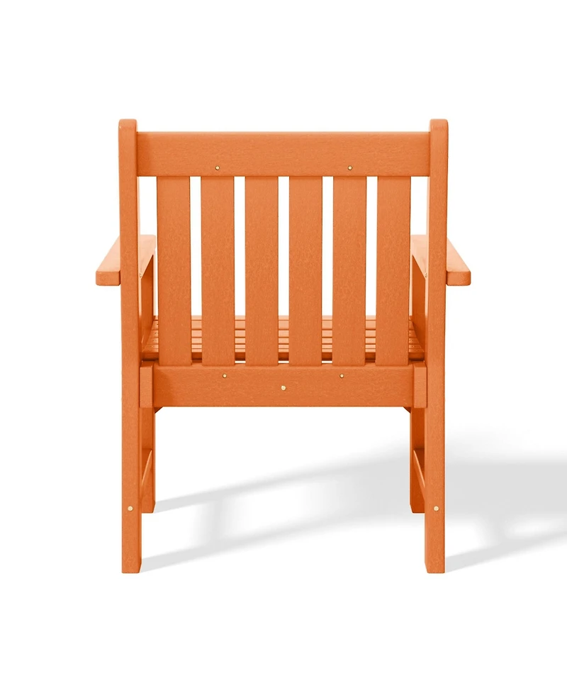 WestinTrends Outdoor Patio 2-Piece Hdpe Adirondack Garden Chair with Square Side Table Set