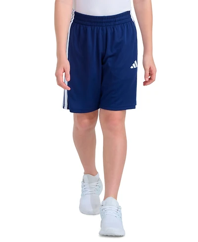 adidas Boys' 8-18 Elastic Waistband Drawcord Shorts
