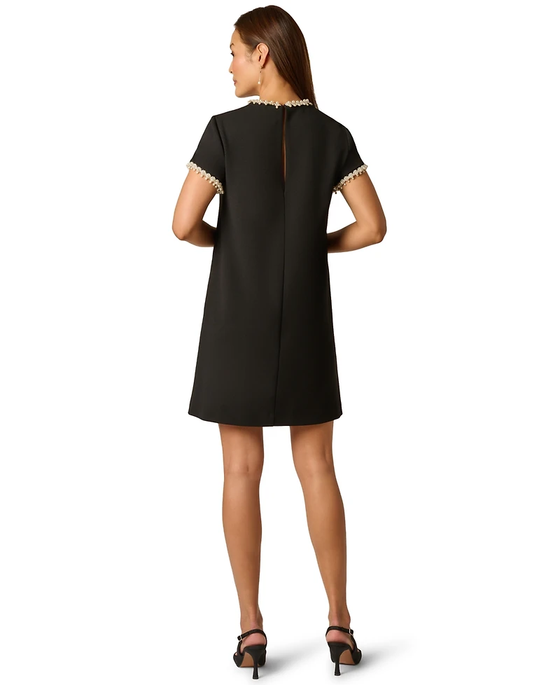 Adrianna Papell Women's Crew Neck Mini Dress