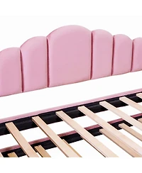 Streamdale Furniture Twin Velvet Daybed with Trundle & Usb Charging