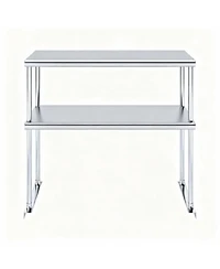 14" x 36" Double-Tier Stainless Steel Overshelf, 255 Lbs Capacity