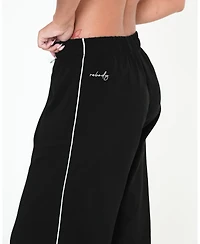 Rebody Active Women's Rugby Piping Relaxed Wide Leg Pant