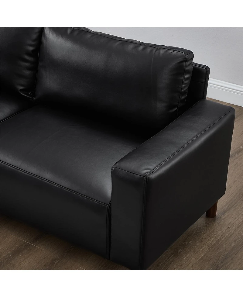 Streamdale Furniture Modern Luxury Sectional Sofa Couch with Convertible Ottoman