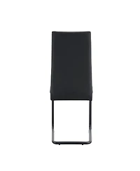 Streamdale Furniture 2-Pack Pu Upholstered Dining Chairs - Black Modern Kitchen Side Chairs