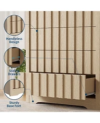 gaomon Drawer Fluted Wide Dresser